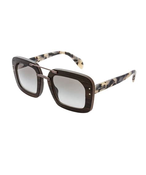 prada leather wood sunglasses|prada sunglasses women clearance.